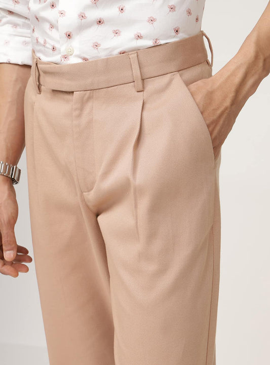 Almond Cotton Lycra Pants