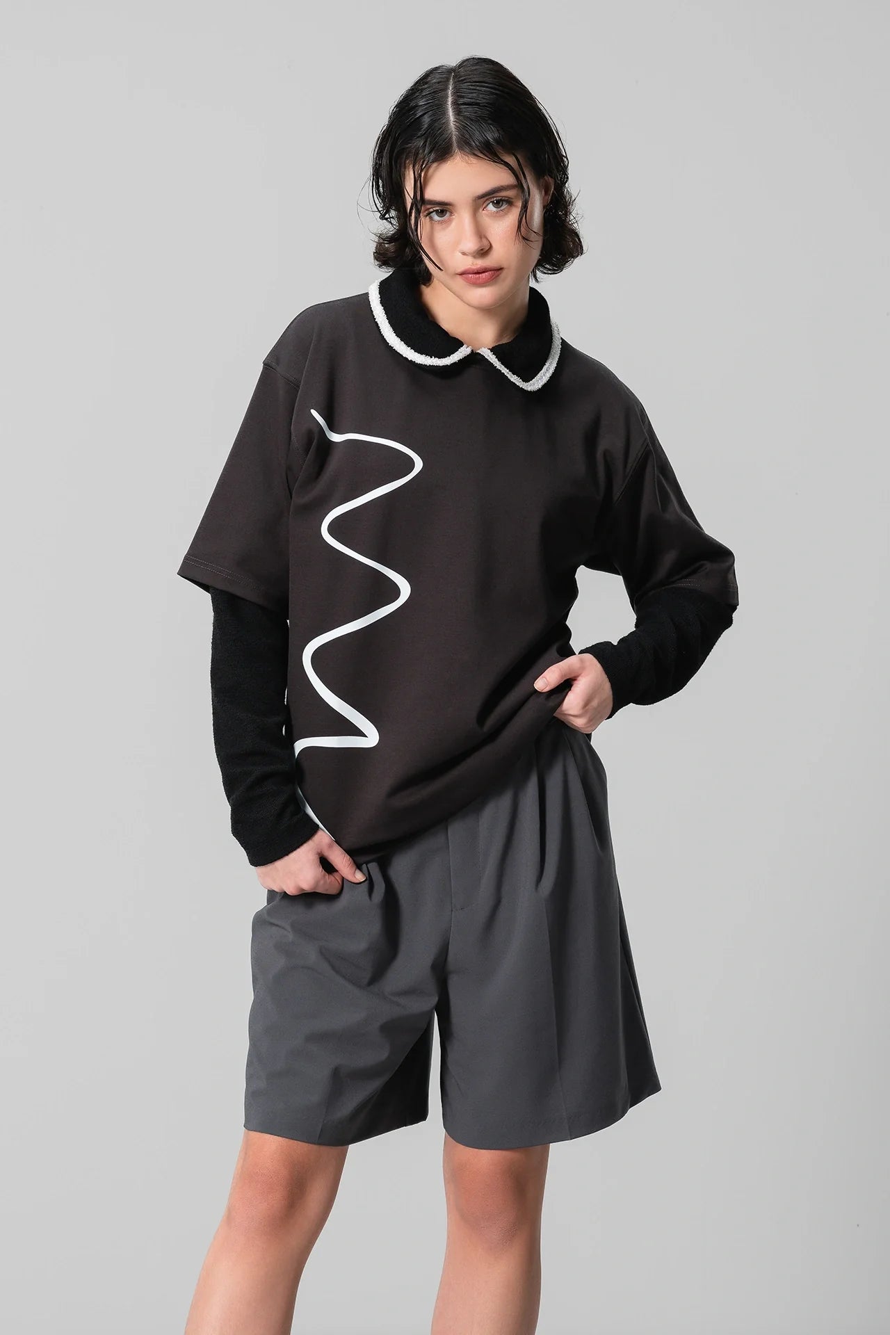 ABSTRACT PRINT T-SHIRT