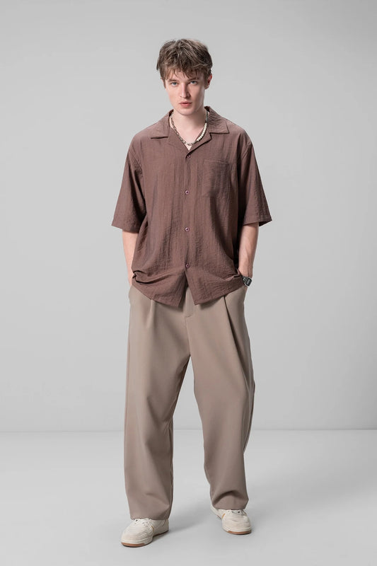 BROWN RELAXED SHIRT