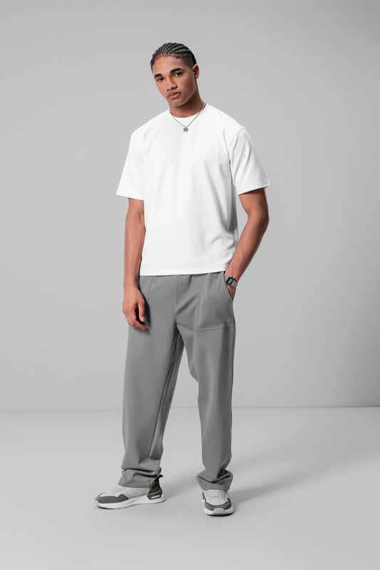ASH GREY RELAXED TROUSERS